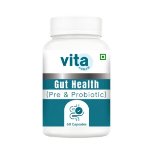 Vitahuman Gut Health Capsules with Prebiotics & Probiotics – For Digestion, Bloating Relief & Immunity Support
